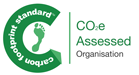 Image of Carbon footprint standard, Co2e Assessed Organisation logo.